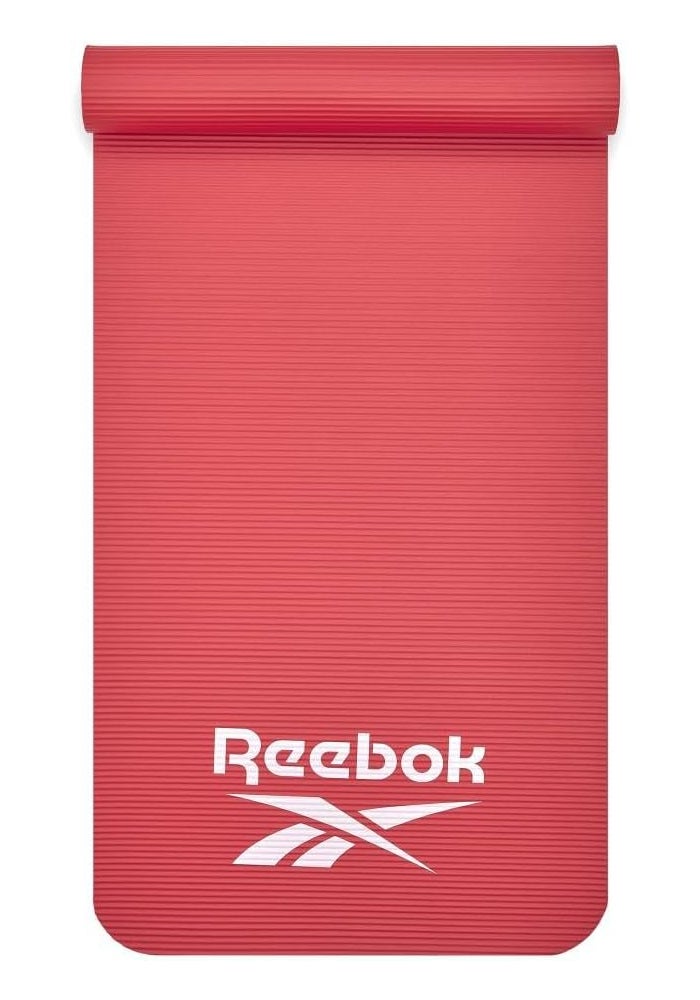 ريبوك حصيرة تدريب ريبوك بسماكة 10 مم – مبطنة وسميكة ومقاومة للانزلاق لليوغا والتمارين – أحمر - Image 4