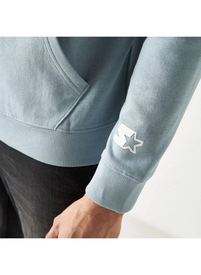 STARTER Starter Logo Print Hoodie with Long Sleeves and Kangaroo Pocket