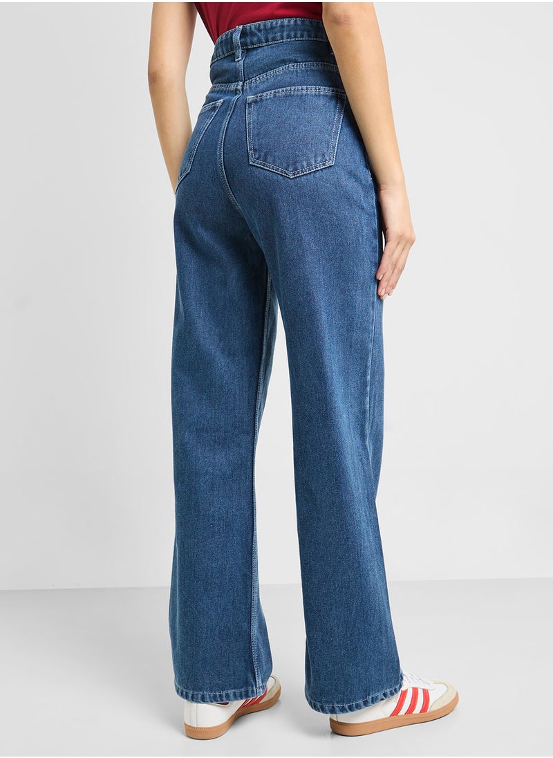 Ginger Mid Rise Wide Leg Jeans  - Image 3