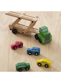 Y&D 5-Piece Car Carrier Truck And Wooden Toy Set  - Image 5