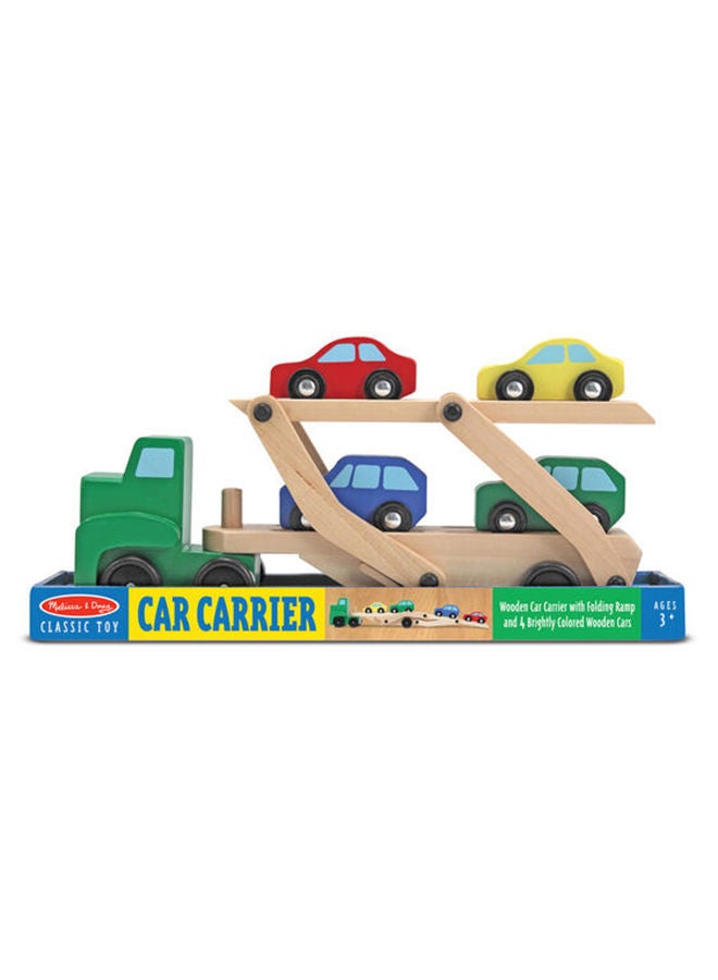Y&D 5-Piece Car Carrier Truck And Wooden Toy Set - Image 4