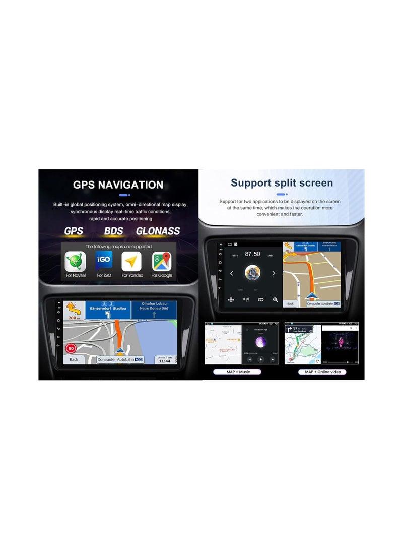 شيزا ستار ستيريو سيارة أندرويد لتويوتا CHR 2016 2017 2018 2019 2020 2 جيجابايت رام 32 جيجابايت روم 9 بوصة يدعم أبل كاربلاي، ميرورلينك واي فاي BT، شاشة تعمل باللمس IPS مع كاميرا احتياطية متضمنة - Image 2