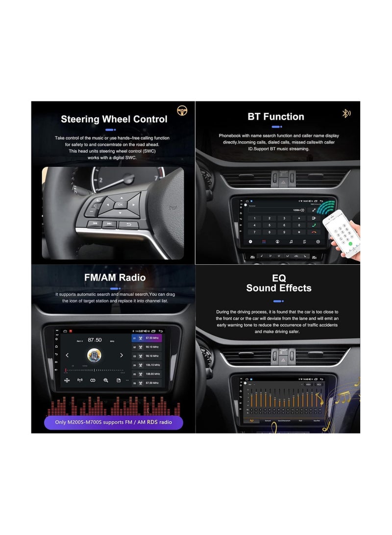 شيزا ستار ستيريو سيارة أندرويد لتويوتا CHR 2016 2017 2018 2019 2020 2 جيجابايت رام 32 جيجابايت روم 9 بوصة يدعم أبل كاربلاي، ميرورلينك واي فاي BT، شاشة تعمل باللمس IPS مع كاميرا احتياطية متضمنة - Image 3