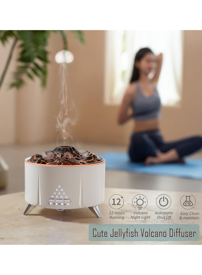 SYOSI Essential Oil Diffuser for Home Bedroom, Cute Jellyfish Mist Aromatherapy Diffuser 12 Hours Long Lasting Diffuser Essential Jellyfish Mist Diffuser Volcano Night Light with Auto Off - Image 4