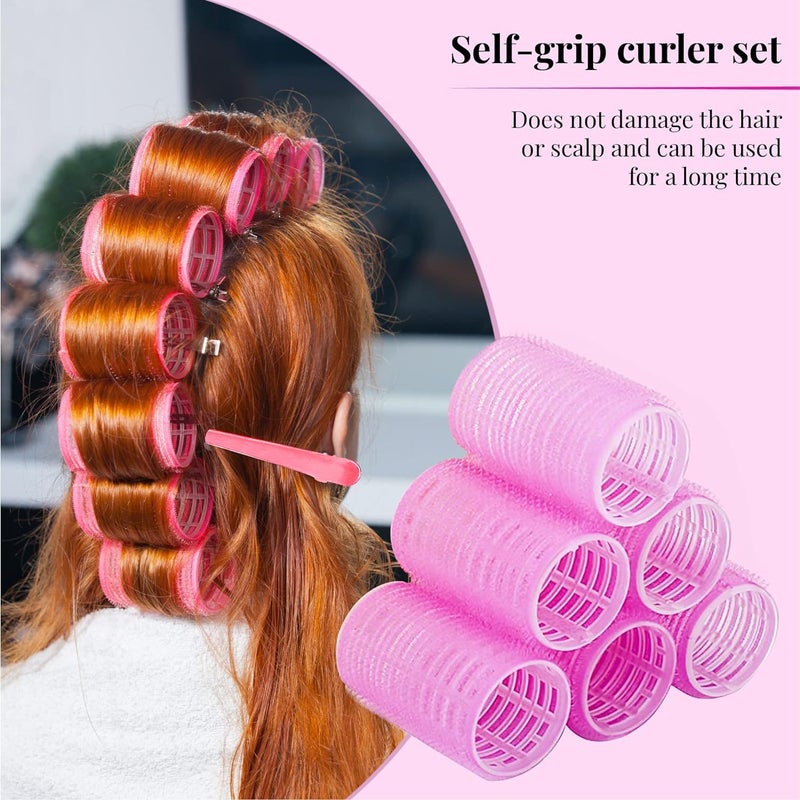 ZEELPETAL Hair Roller Set 18 pcs Hair Curlers Rollers With Clips Hair Curler Comb Self Grip Hair Roller Set Hair Rollers for Long Hair Medium and Short Hair Multi Color - Image 2