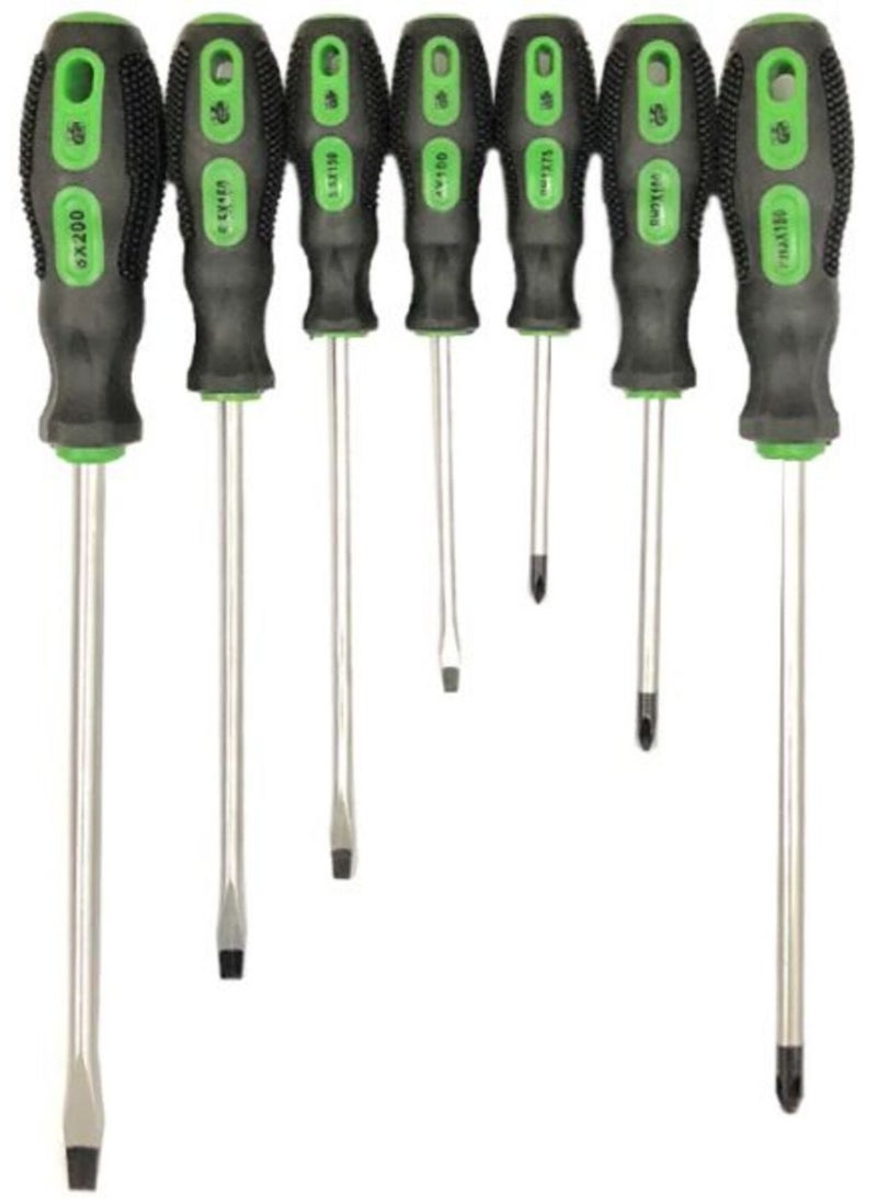 7 Piece Insulated Magnetic Screwdriver Set with Soft Handles - Image 1