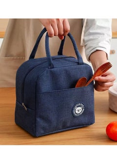 ROBUST Robust Insulated Lunch Bags For Women and Men, Leak-Proof Water-Resistant Cooler Tote Bag Container For Adults, Kids, Light-Weight Portable Lunch Box For Office Work, Outdoor, Picnic, School (Blue)  - Image 2