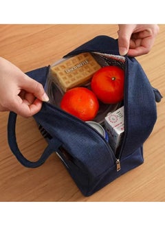 ROBUST Robust Insulated Lunch Bags For Women and Men, Leak-Proof Water-Resistant Cooler Tote Bag Container For Adults, Kids, Light-Weight Portable Lunch Box For Office Work, Outdoor, Picnic, School (Blue)  - Image 4