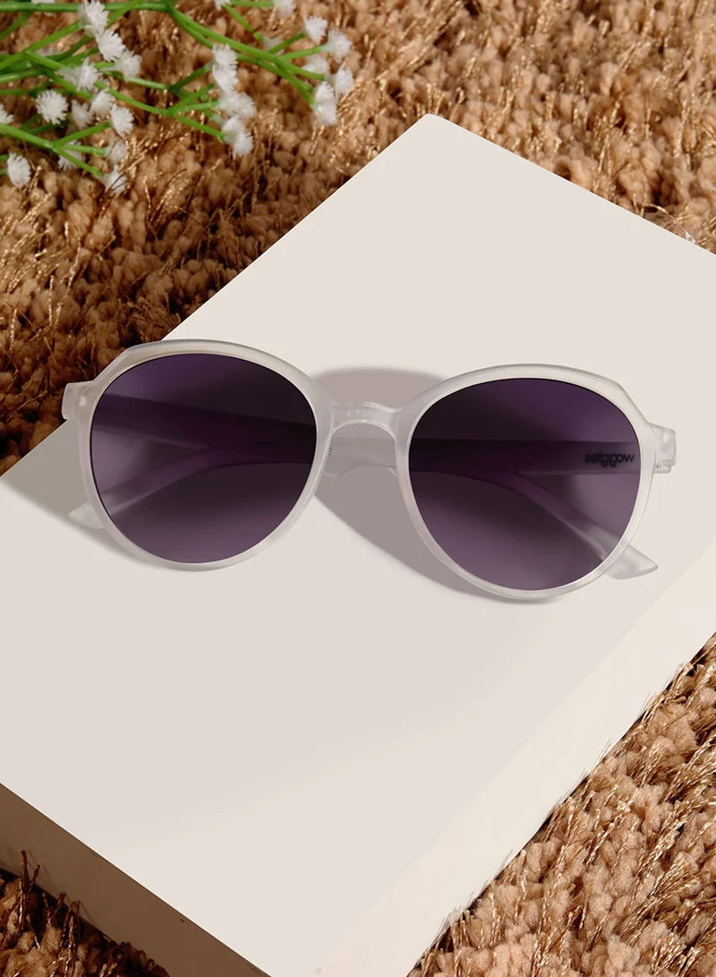Woggles Solarity White Round Kids Sunglasses