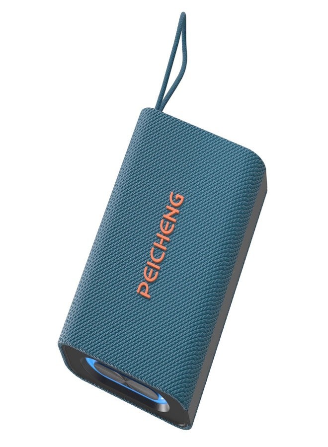 PEICHENG Speaker, Portable Wireless Bluetooth Speakers, Waterproof Loud Stereo Sound with RGB Lights TWS Long Playtime for Home/Party/Outdoor, Electronic Gadget (Blue) - Image 1
