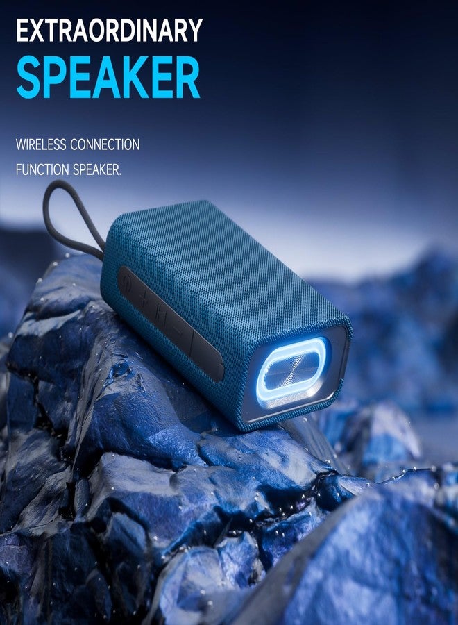 PEICHENG Speaker, Portable Wireless Bluetooth Speakers, Waterproof Loud Stereo Sound with RGB Lights TWS Long Playtime for Home/Party/Outdoor, Electronic Gadget (Blue) - Image 2