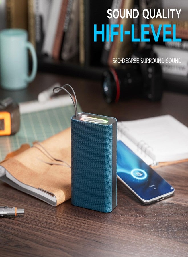 PEICHENG Speaker, Portable Wireless Bluetooth Speakers, Waterproof Loud Stereo Sound with RGB Lights TWS Long Playtime for Home/Party/Outdoor, Electronic Gadget (Blue) - Image 3
