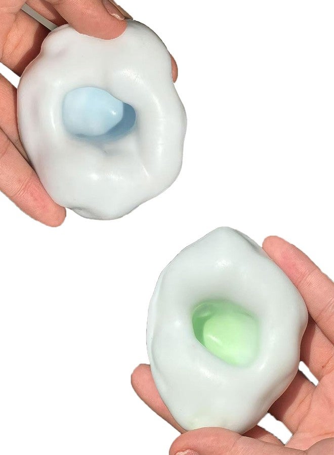 SQUISHCO 2pcs Taba Squishy Toy,Squishy Toy Set with Air Pump, Fun Stress Relief Squishy Toy for Office, School, Home, Purple and Green Taba Squishies with Squishy Ball (2pcs (B)) - Image 1
