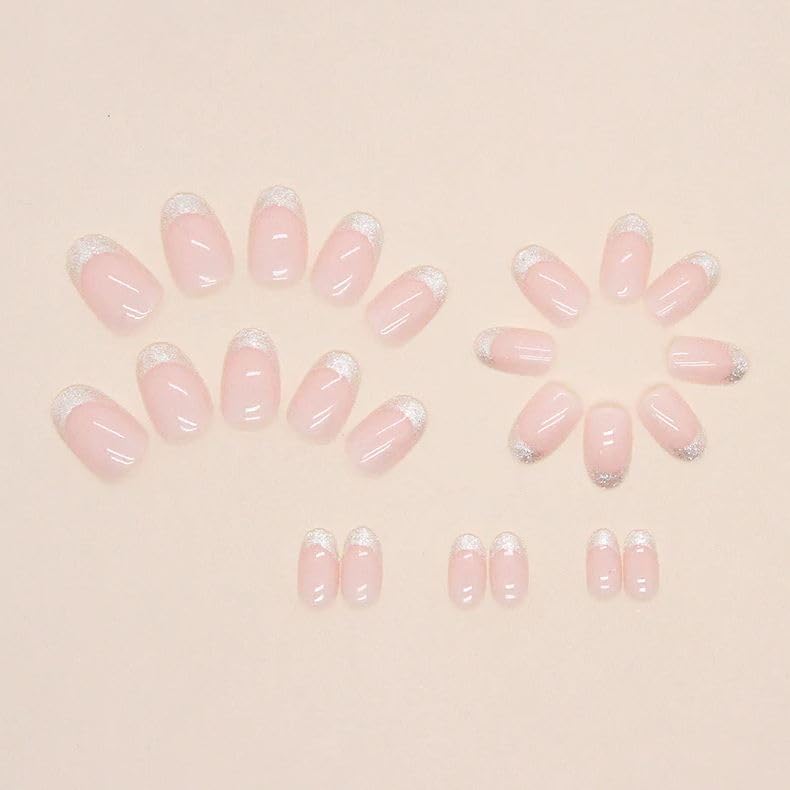ZOONA ZOONA 24PCS Everlasting French Nails Artificial Nails Art Set Lightweight Long Lasting Easy To Use Quick Fix For Festivals Special Occasions - Image 3