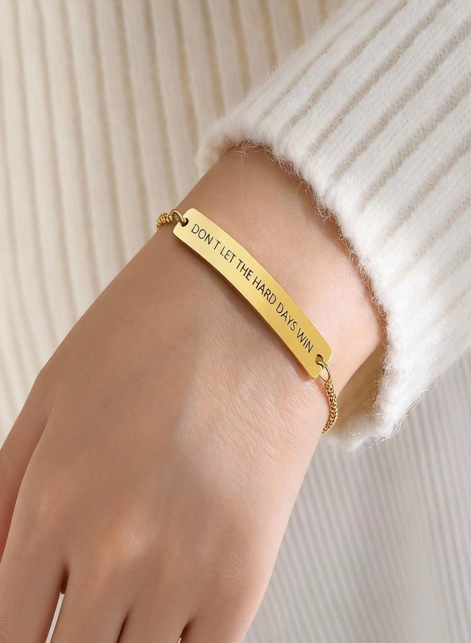 72ore Dont Let the Hard Days Win Bracelet Inspirational Bracelets for Women Don't Let The Hard Days Win Bracelet Anxiety Relief Items with Motivational Encouragement Card - Image 3