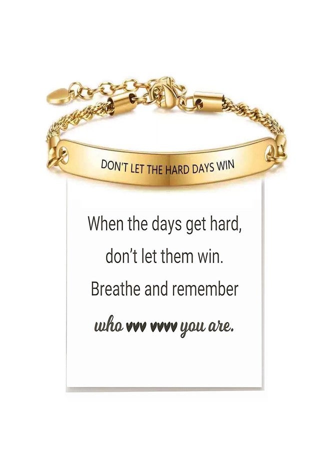 72ore Dont Let the Hard Days Win Bracelet Inspirational Bracelets for Women Don't Let The Hard Days Win Bracelet Anxiety Relief Items with Motivational Encouragement Card - Image 1