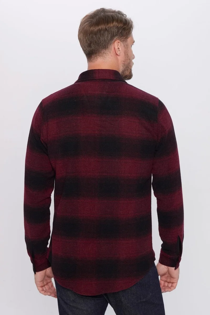 تودورس Men's Slim Fit Slim Fit Lumberjack Plaid Winter Shirt