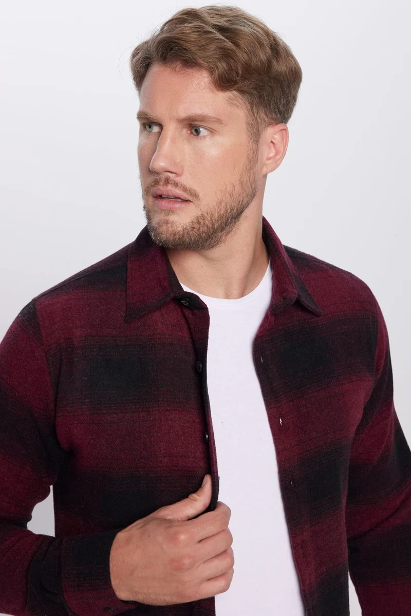 تودورس Men's Slim Fit Slim Fit Lumberjack Plaid Winter Shirt
