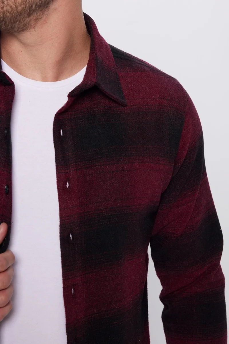 تودورس Men's Slim Fit Slim Fit Lumberjack Plaid Winter Shirt