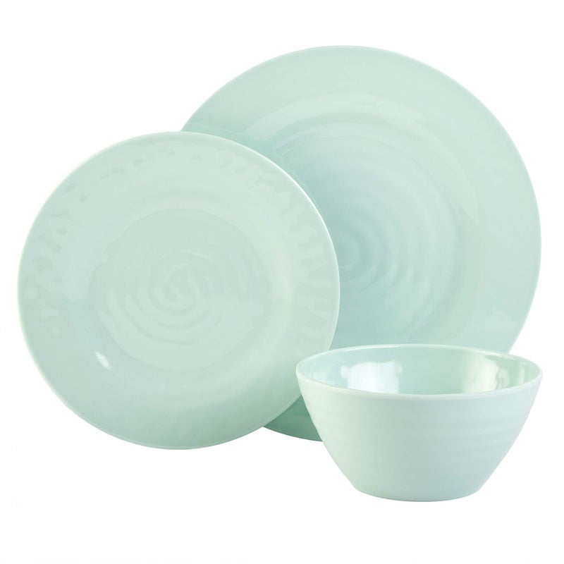 Gibson Home Brist Melamine Plastic Dinnerware Set, Service for Four (12pcs), Pastels - Image 5