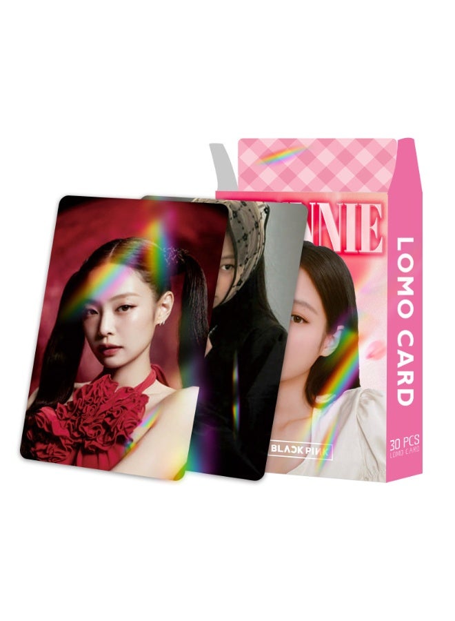 NIBEMINENT 30 Pcs Kpop BLACKPINK - Jennie Lomo Cards Card For Fans Collection Gifts - Image 2