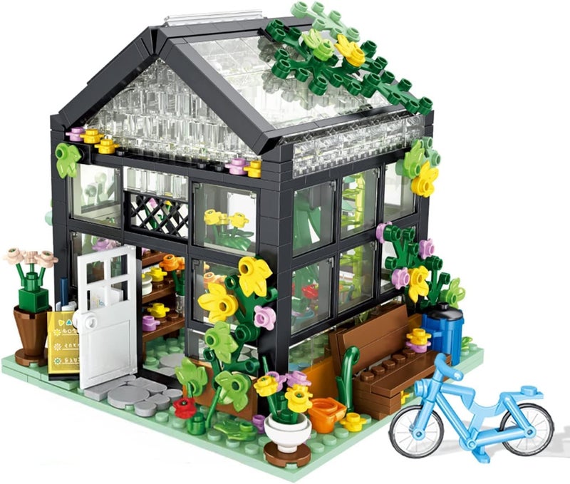 TOY PLAYER STEM Flower House Building Blocks Building Kit, Friends Girls House Gift for Girls, 6-12 Building Blocks, Compatible with All Popular Brands (579 Pieces) - Image 1