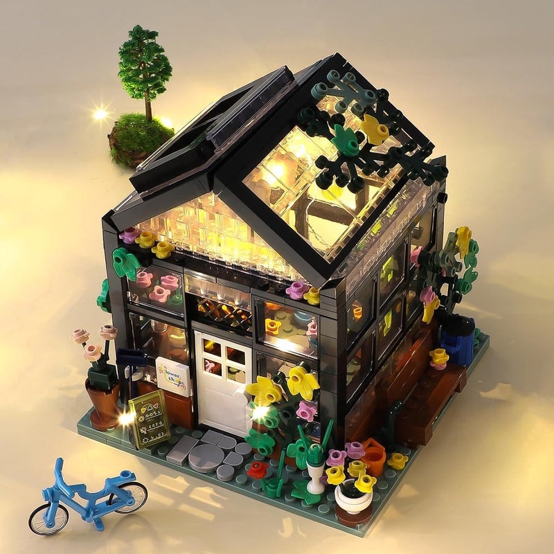 TOY PLAYER STEM Flower House Building Blocks Building Kit, Friends Girls House Gift for Girls, 6-12 Building Blocks, Compatible with All Popular Brands (579 Pieces) - Image 5
