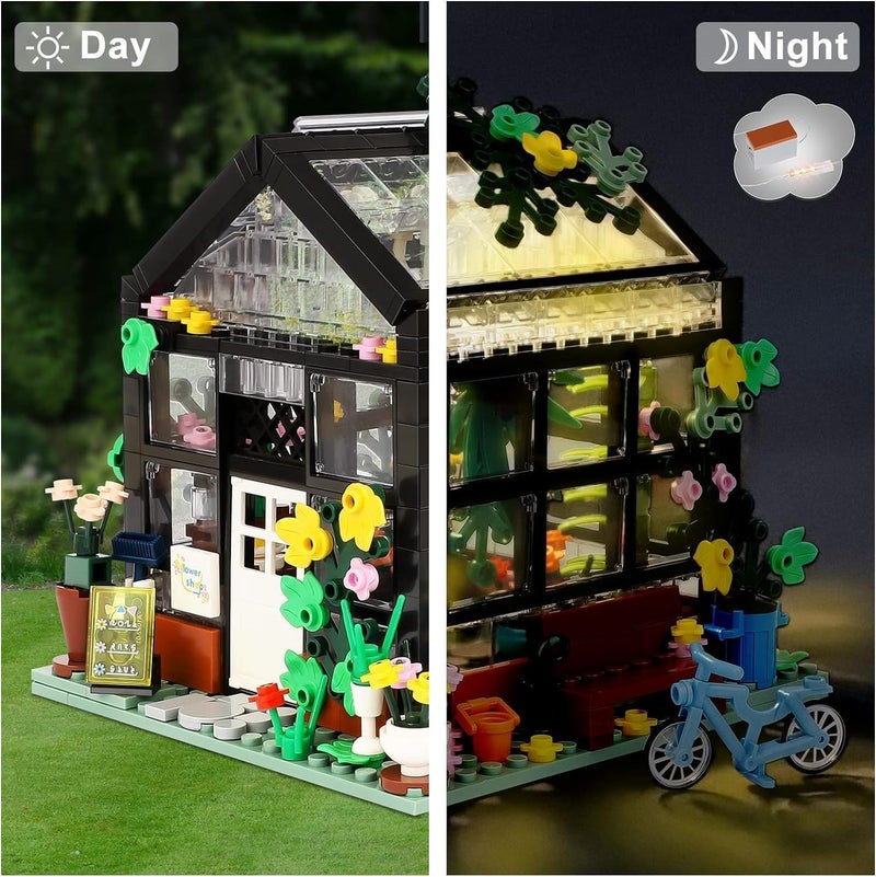 TOY PLAYER STEM Flower House Building Blocks Building Kit, Friends Girls House Gift for Girls, 6-12 Building Blocks, Compatible with All Popular Brands (579 Pieces) - Image 2