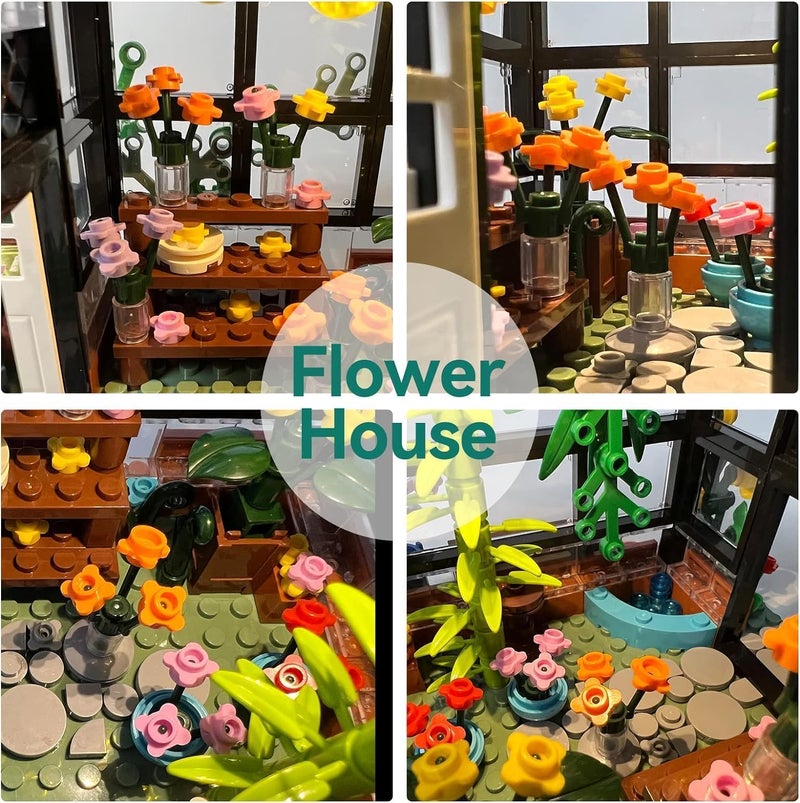 TOY PLAYER STEM Flower House Building Blocks Building Kit, Friends Girls House Gift for Girls, 6-12 Building Blocks, Compatible with All Popular Brands (579 Pieces) - Image 4
