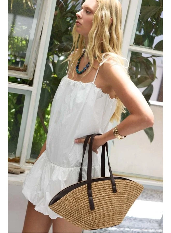 Shule Bags Petit Wicker Shoulder Bag.