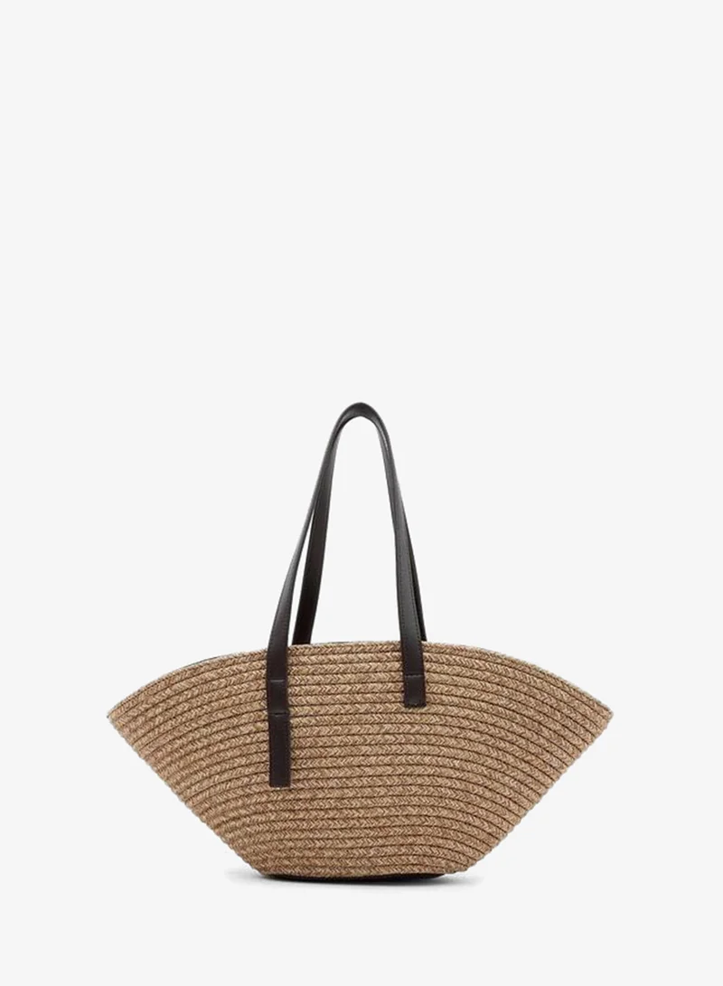 Shule Bags Petit Wicker Shoulder Bag.