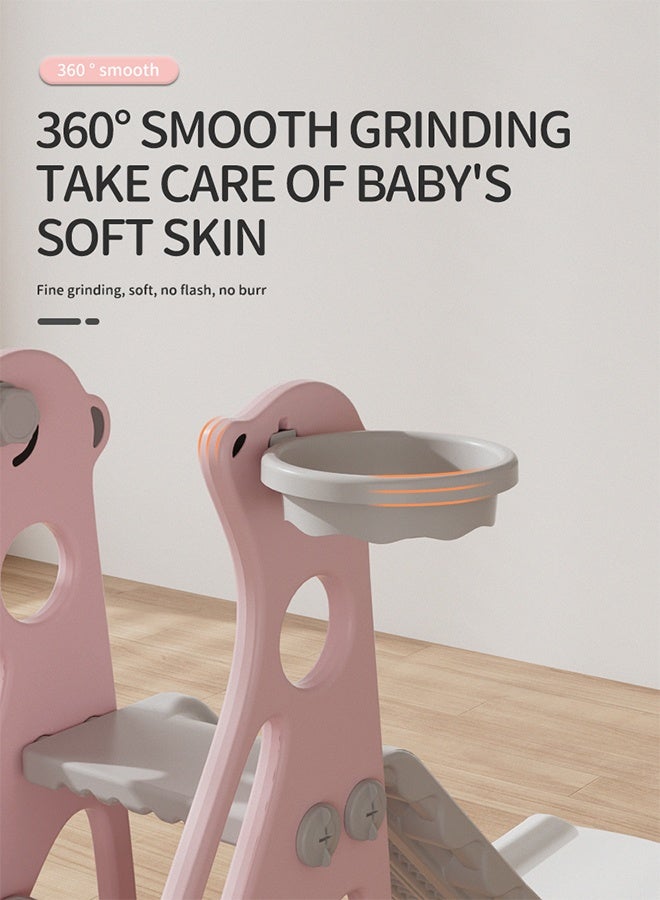 Beauenty Toddler Slide and Swing Set 4 in 1 Toddler Playground with Swing Slide Climber and Basketball Baby Slide for Boys and Girls Backyard Playsets for Kids Indoor and Outdoor - Image 5