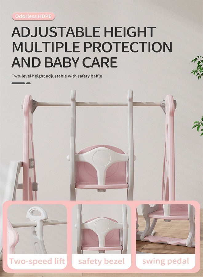 Beauenty Toddler Slide and Swing Set 4 in 1 Toddler Playground with Swing Slide Climber and Basketball Baby Slide for Boys and Girls Backyard Playsets for Kids Indoor and Outdoor - Image 4