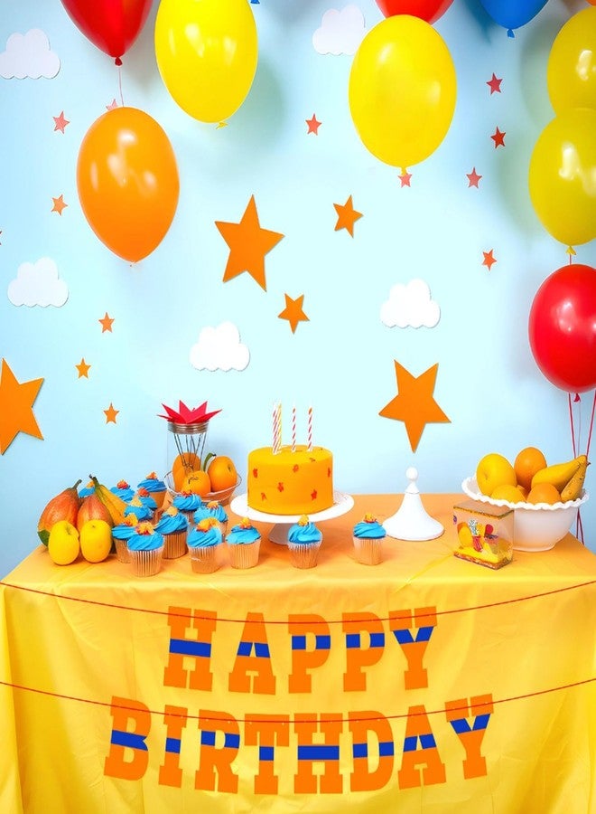 Oudain Anime Happy Birthday Banner Cartoon Dragon Pre-strung Birthday Banner Flag Orange and Blue Dragon Sign for Party Decoration, 7. 09 x 5. 12 Inch - Image 5