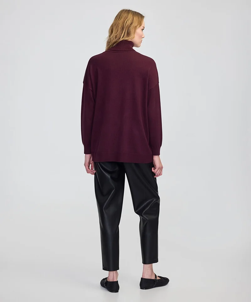 Ipekyol  Faux Leather & Suede Panel Sweater for Women | Best Price UAE