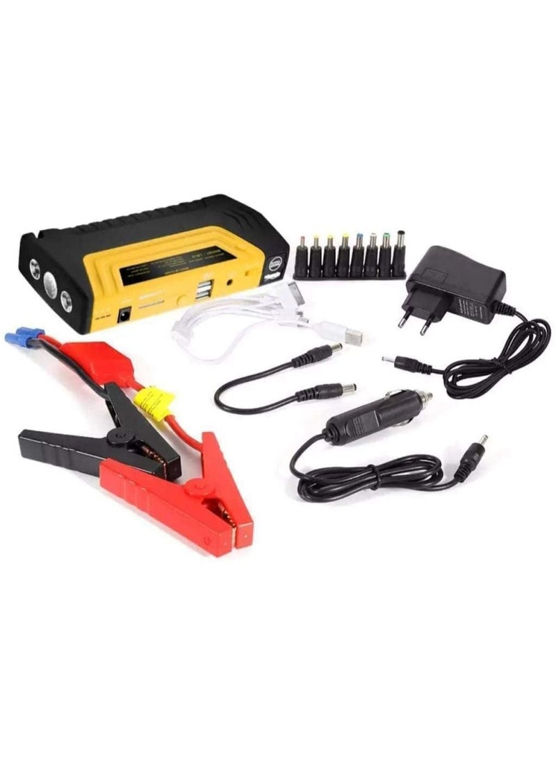 High Power Jump Starter 68800mAh, 12V Multi-Use Car Battery Charger and Power Bank, Yellow/Black, Lithium-ion - Image 1