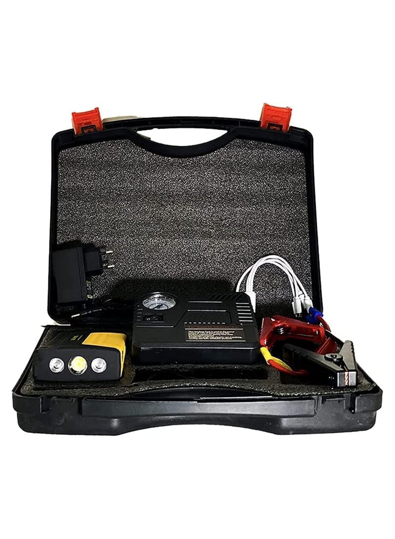 High Power Jump Starter 68800mAh, 12V Multi-Use Car Battery Charger and Power Bank, Yellow/Black, Lithium-ion - Image 3