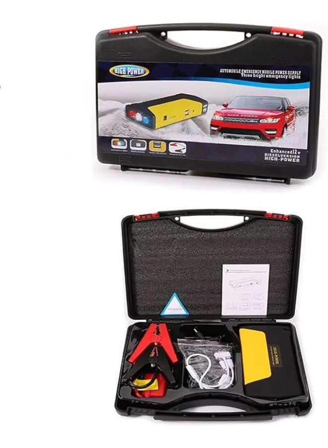 High Power Jump Starter 68800mAh, 12V Multi-Use Car Battery Charger and Power Bank, Yellow/Black, Lithium-ion - Image 1
