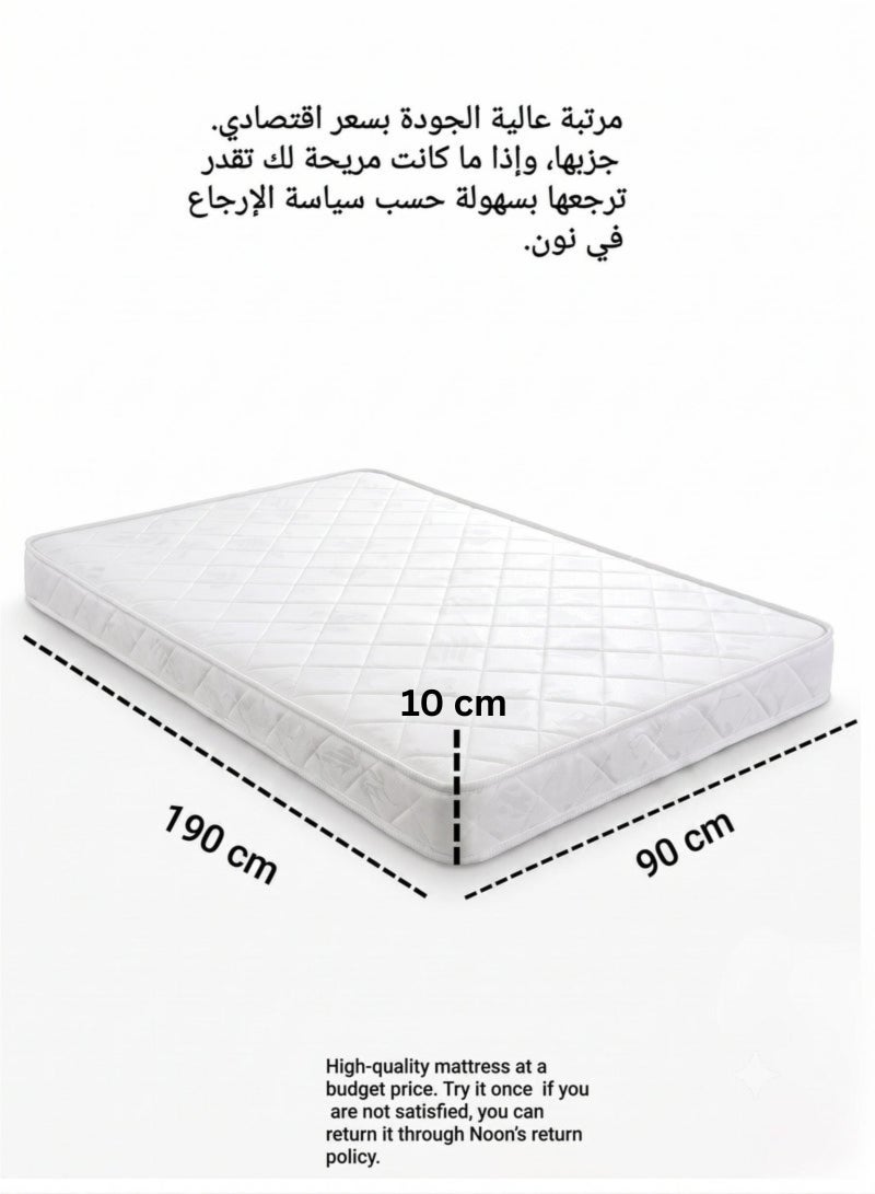 SMART HOME Single Bed Foam Mattress – Comfortable and lightweight for sleeping and entertaining – Soft microfiber fabric – 190x90x10 cm – Elegant design – Easy to store, suitable for children and adults - Image 3