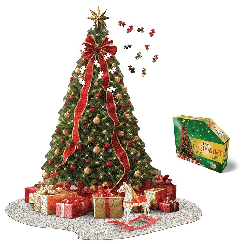 Madd CAPP I Am Christmas Tree 1000 Piece Puzzle Holiday TreeShaped Jigsaw Puzzle 32x38 Size Poster Reference Educational Fun Fact Booklet - Image 4