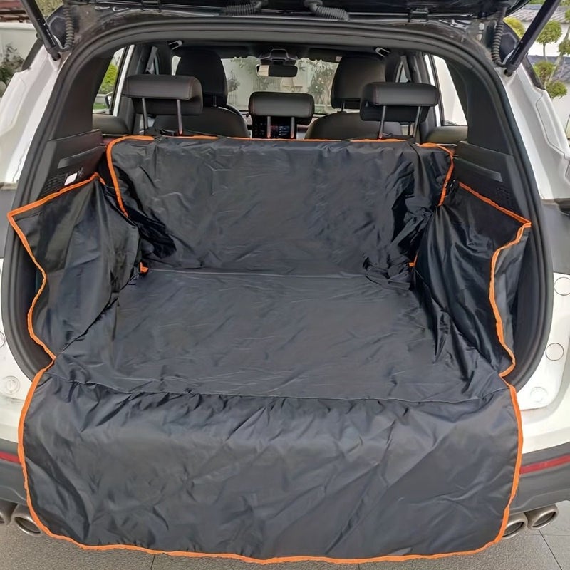 Cargo Liner For SUVs And Cars Designed For Pets Slip Resistant Sturdy Mat For Travel Lightweight Easy To Store Black SUV Trunk Mat - Image 1