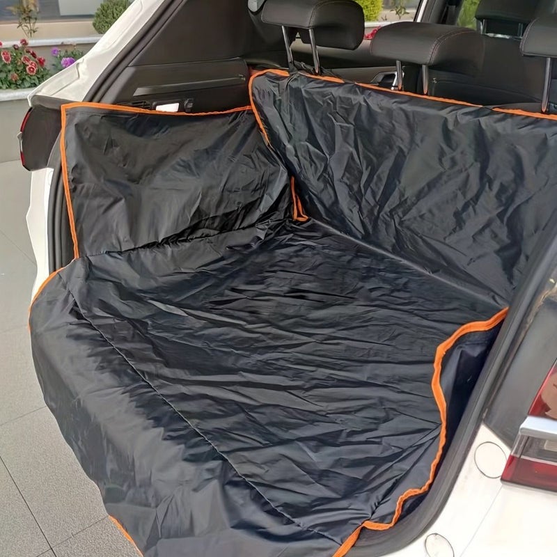 Cargo Liner For SUVs And Cars Designed For Pets Slip Resistant Sturdy Mat For Travel Lightweight Easy To Store Black SUV Trunk Mat - Image 5