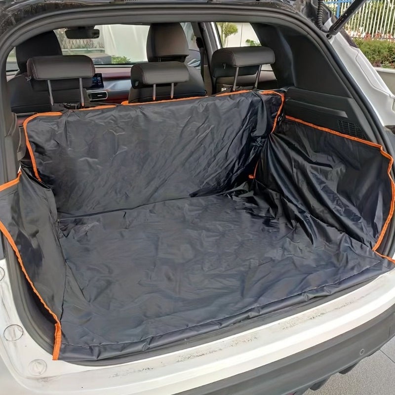 Cargo Liner For SUVs And Cars Designed For Pets Slip Resistant Sturdy Mat For Travel Lightweight Easy To Store Black SUV Trunk Mat - Image 4