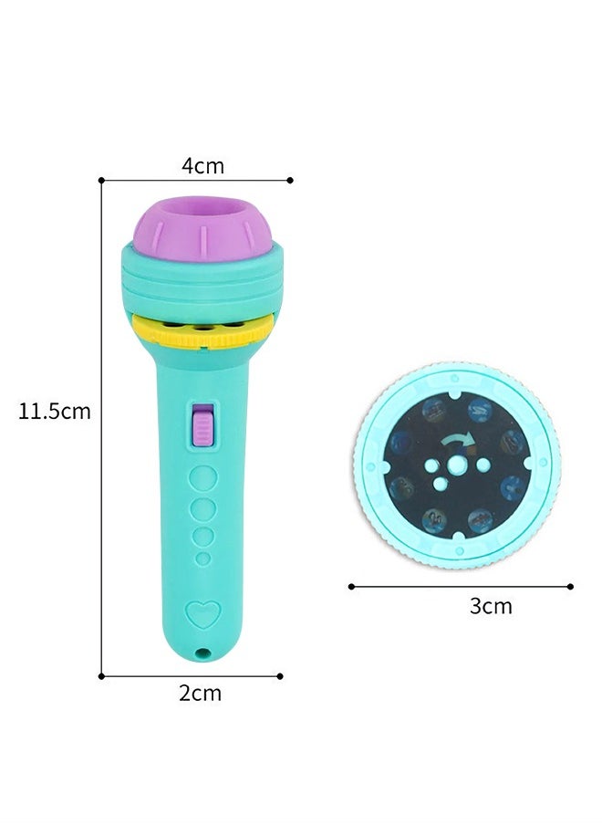 GROIC - Projection Flashlight Educational Toys Bedtime Night Lamp for Boys Girls 24 Images-Green - Image 1