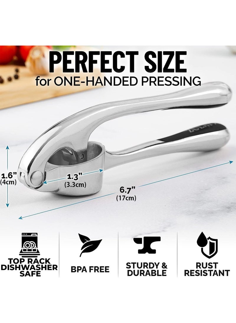 لوبيتيز المتقدمة الثوم الصحافة ، فضي - مانع االصدأ وغسالة صحون الأمن المهنية الثوم سحق أداة - من السهل الضغط ، وسهلة التنظيف ، والتعامل مع لينة ، وبيئة العمل - Image 3