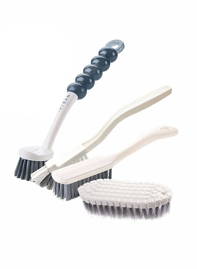 4 Pack Cleaning Brush Set, Versatile Brushes for Kitchen, Bathroom, and Household Use, Includes Scrub, Bottle, Shoe, and Corner Brushes for Deep Cleaning - Image 1