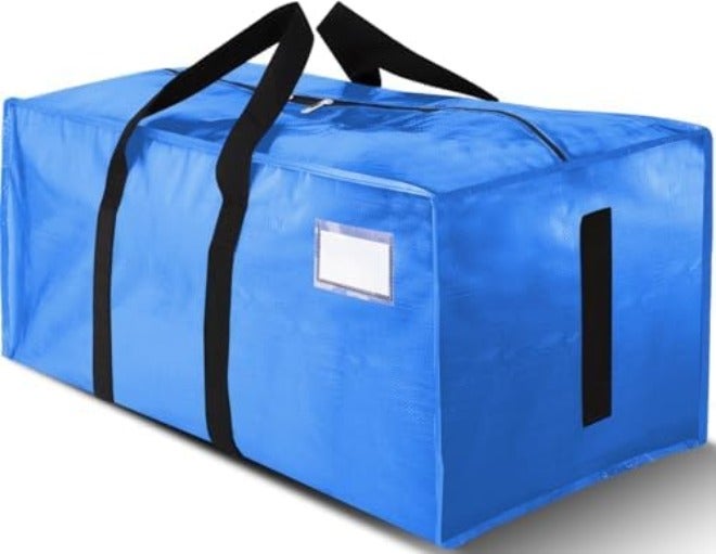HOMESURE Supports 200lbs Heavy Duty Moving Bags - Strong Zipper & Wrap-Around Handles - Water-Resistant Storage Totes, Durable Alternative to Moving Boxes - 8 Pack -  Semi-Transparent