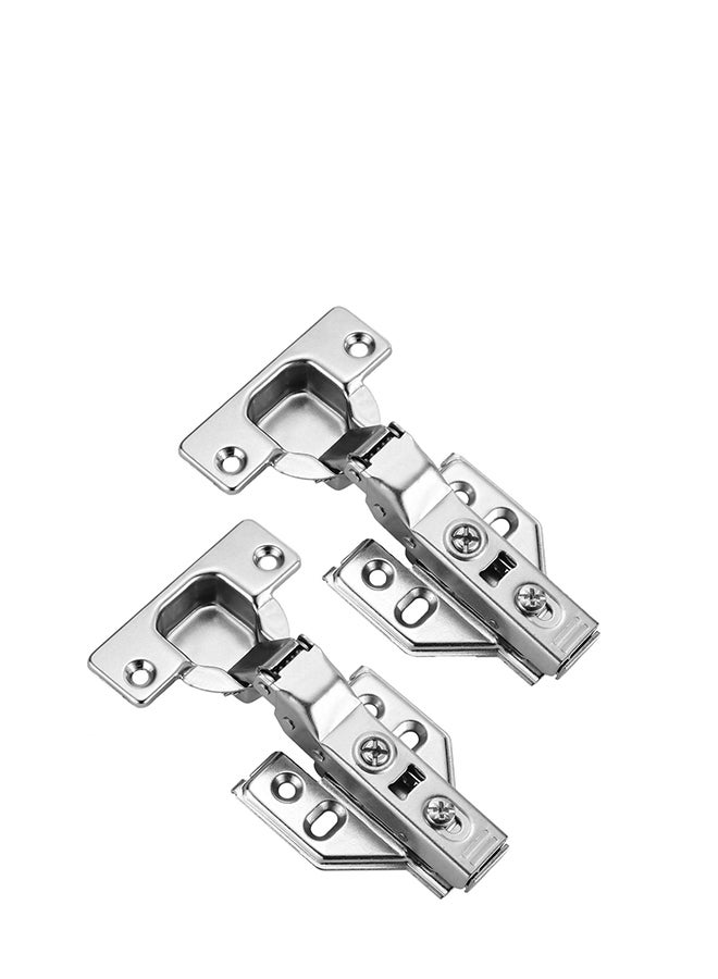 Uken 4 قطع مفصلات خفية ناعمة الإغلاق للخزائن بزاوية 110 درجة، بدون إطار، مطلية بالنيكل