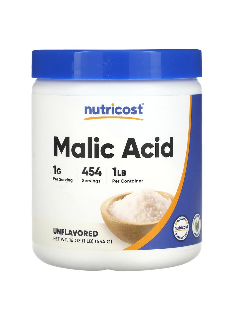 Malic Acid, Unflavored, 16 oz (454 g)