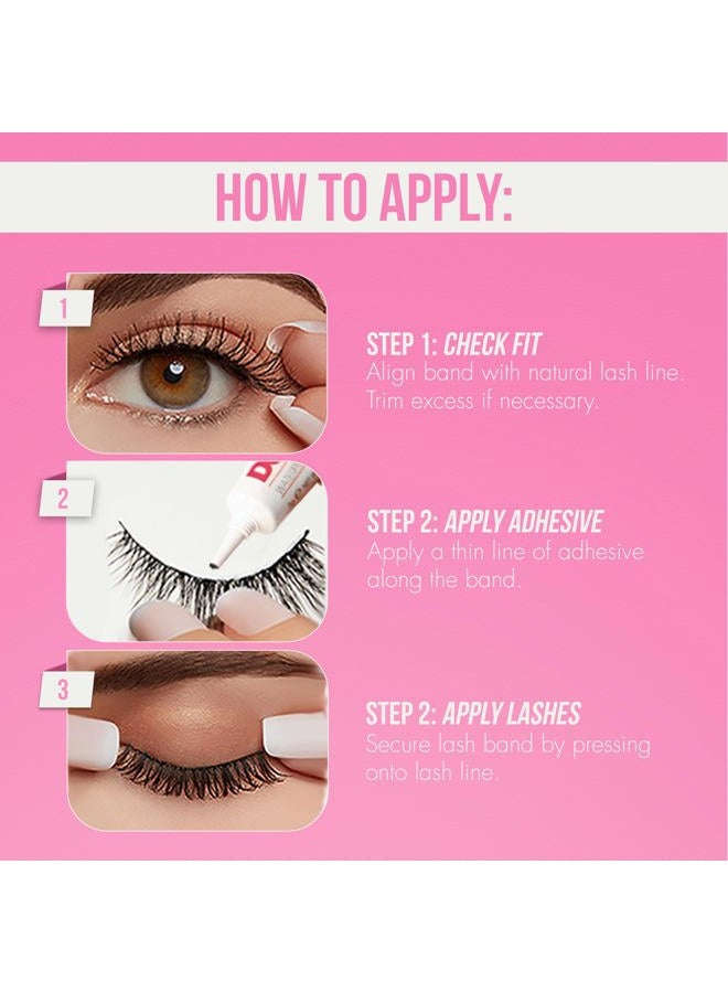 DUO Quick-Set Strong Hold Eyelash Lash Glue - Dark Tone, Waterproof, Fast Drying Strip Lash Adhesive for Black & Brown Lashes, 0.5 oz - Image 5